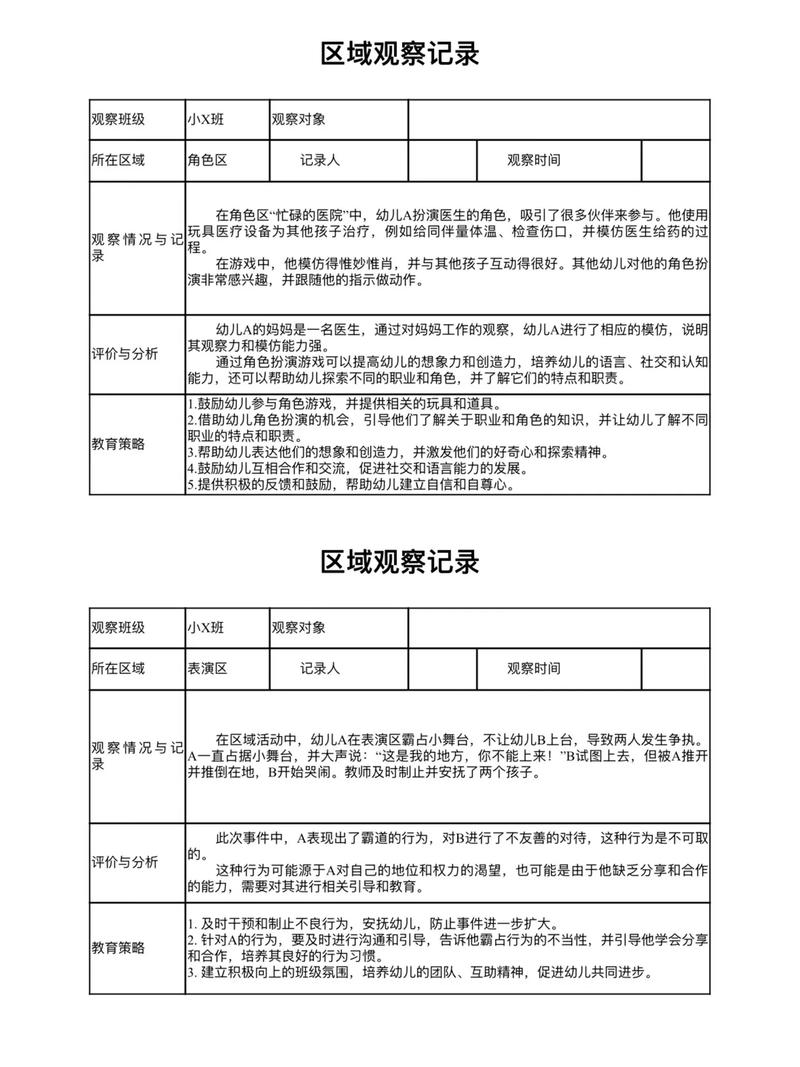 大班区域观察记录6
